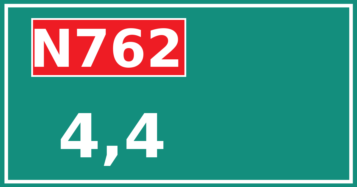 Hectometerbord N762 4,4