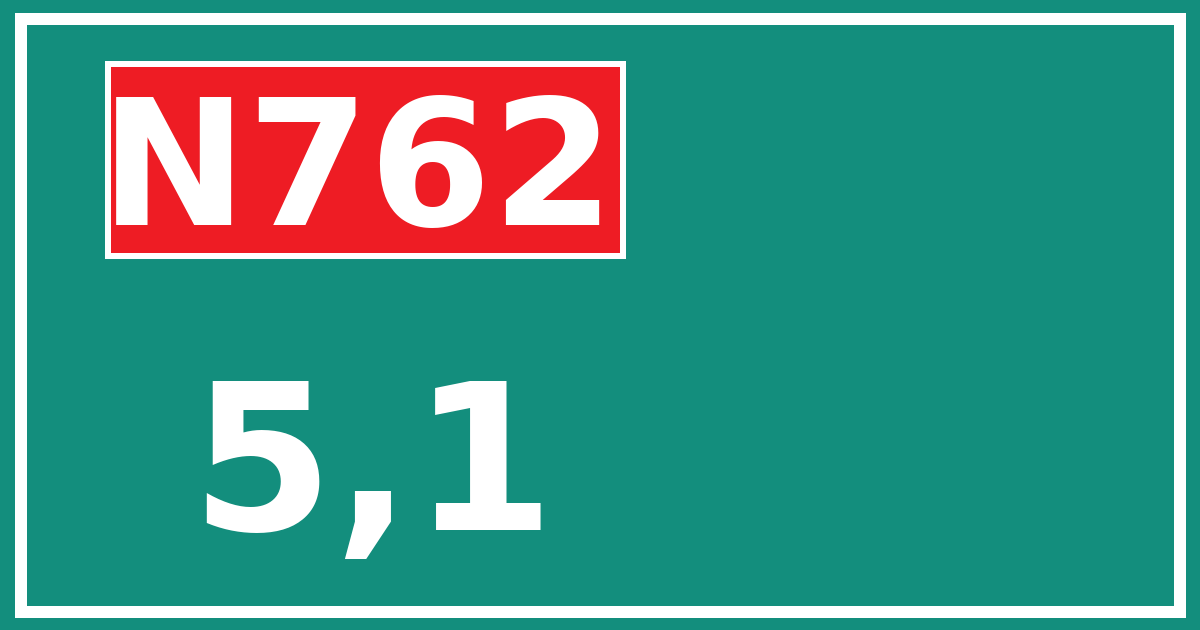 Hectometerbord N762 5,1