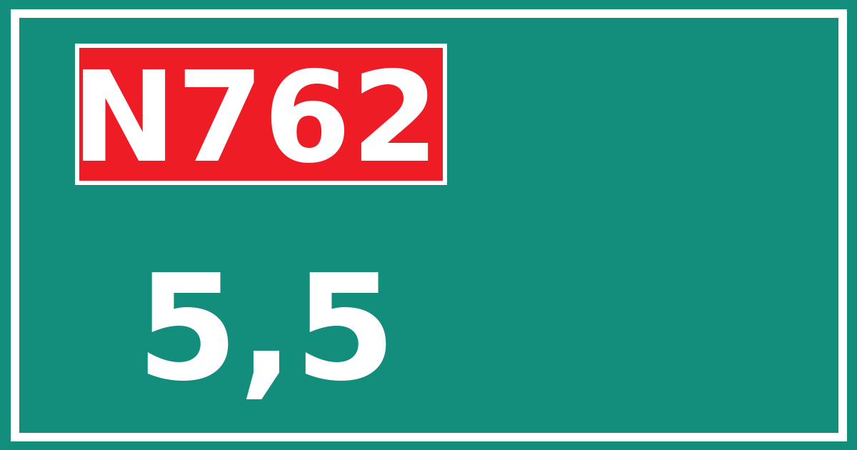 Hectometerbord N762 5,5