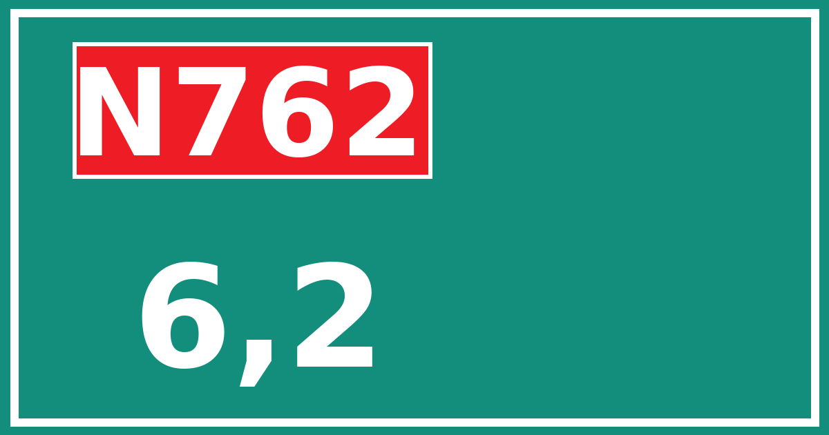 Hectometerbord N762 6,2