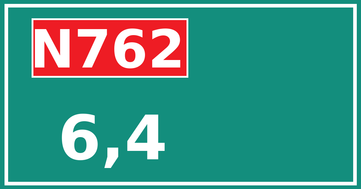 Hectometerbord N762 6,4