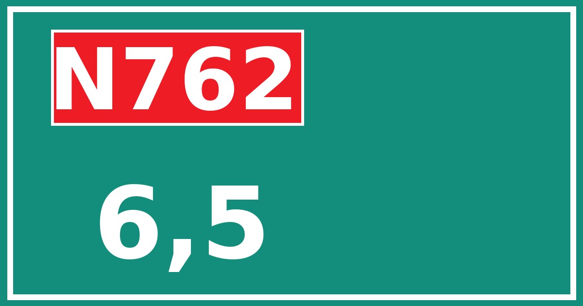 Hectometerbord N762 6,5