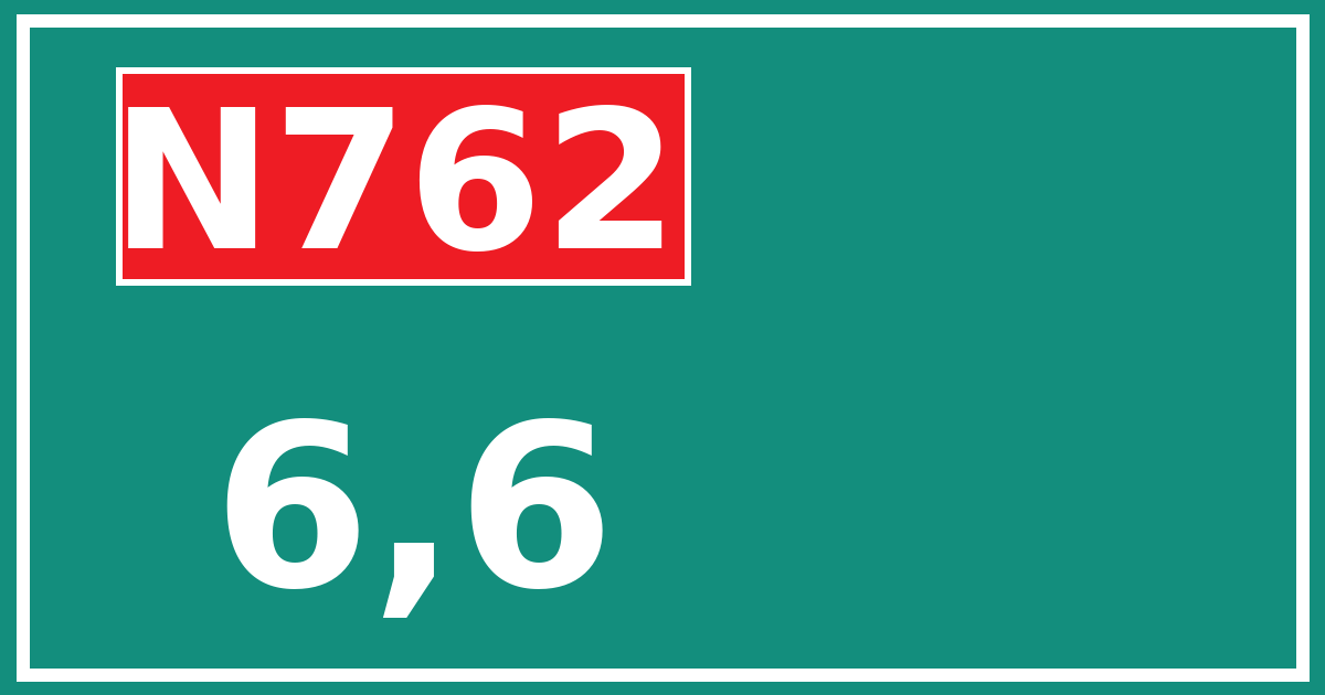 Hectometerbord N762 6,6