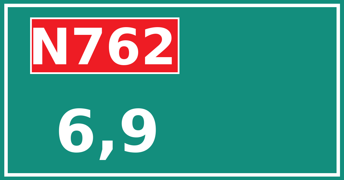 Hectometerbord N762 6,9