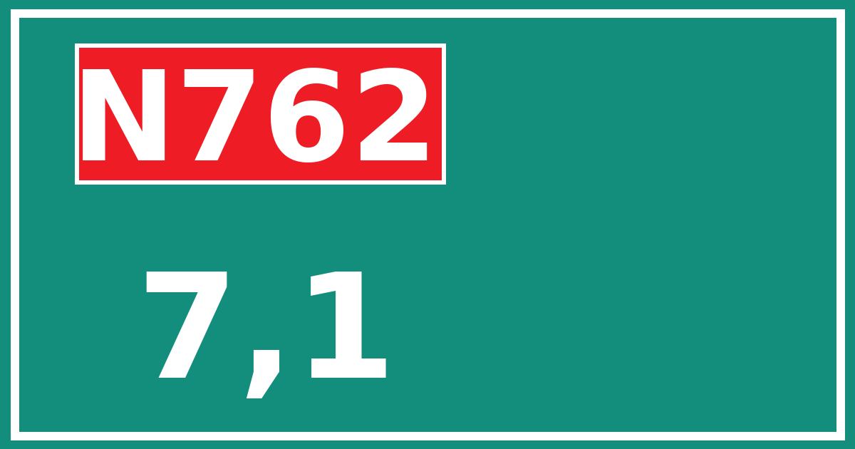 Hectometerbord N762 7,1