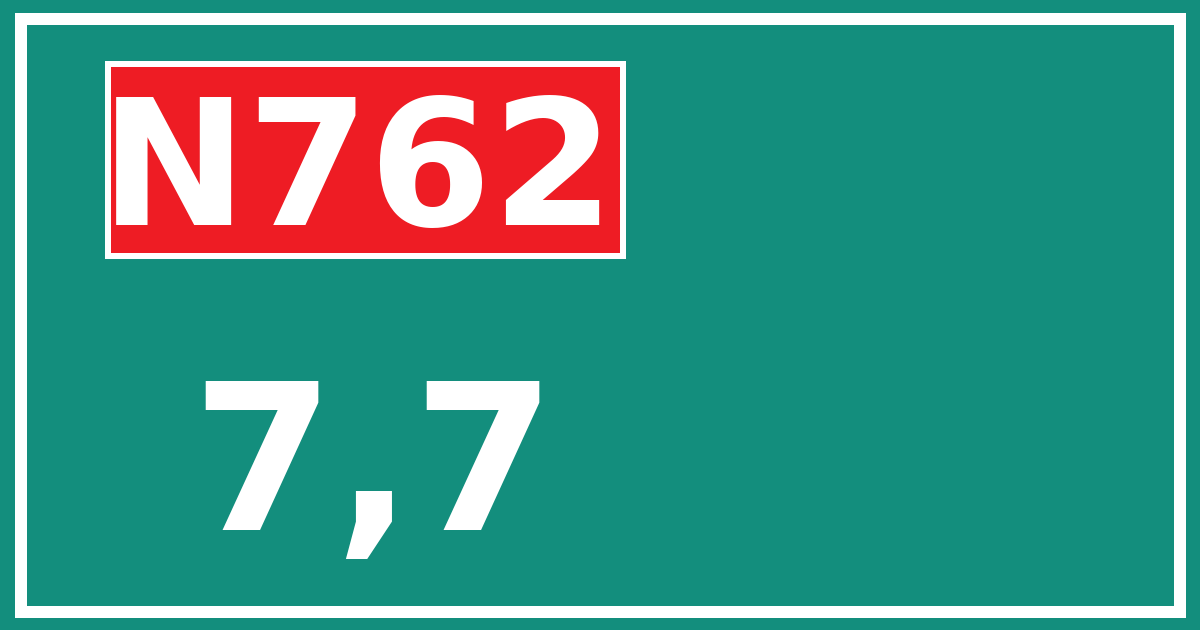 Hectometerbord N762 7,7