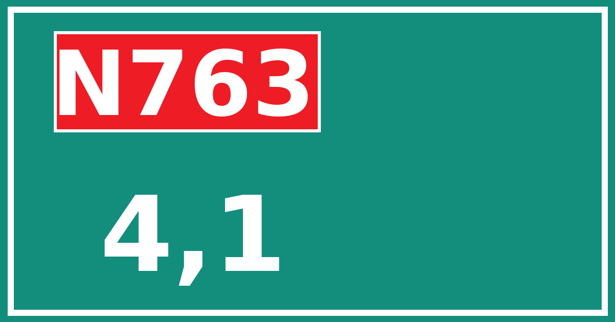Hectometerbord N763 4,1