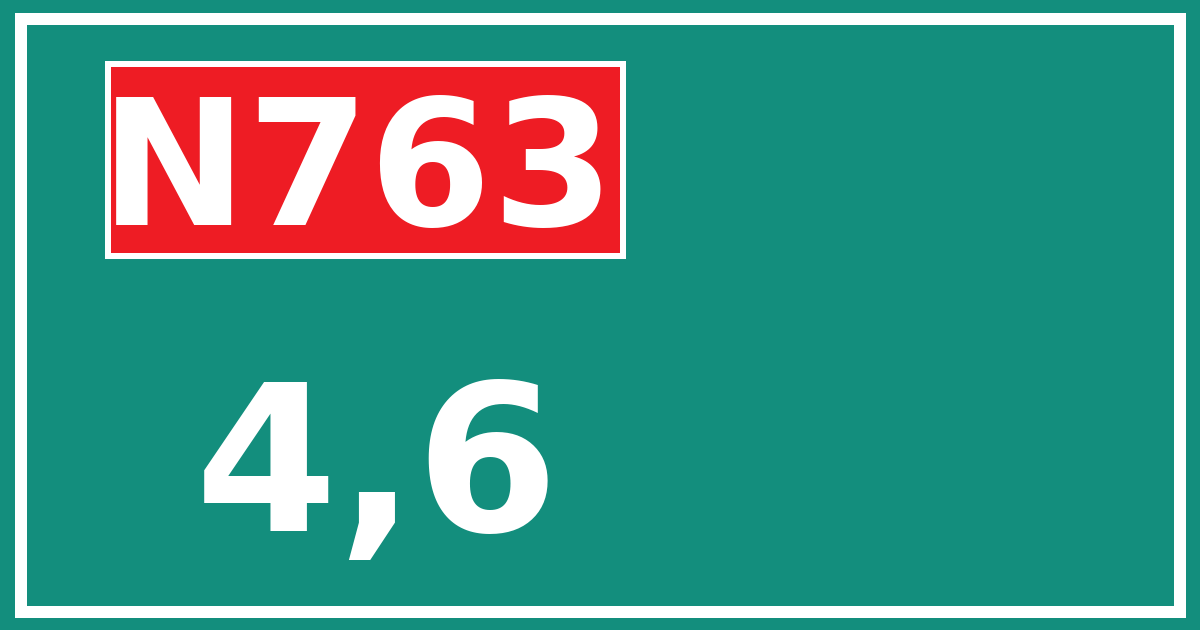 Hectometerbord N763 4,6
