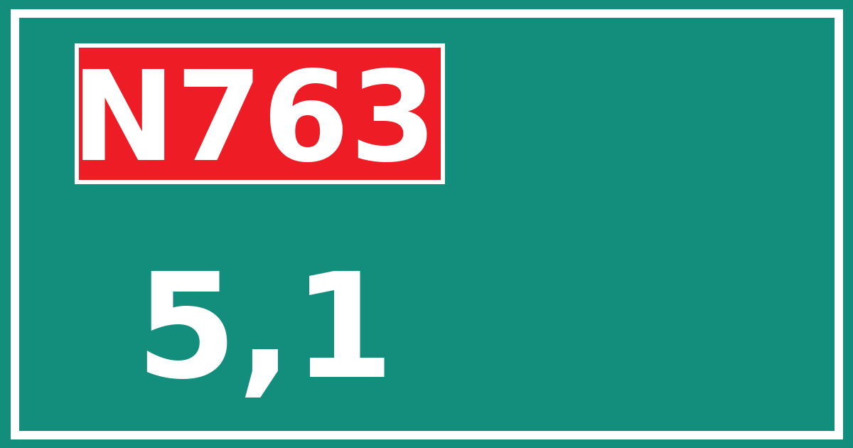 Hectometerbord N763 5,1