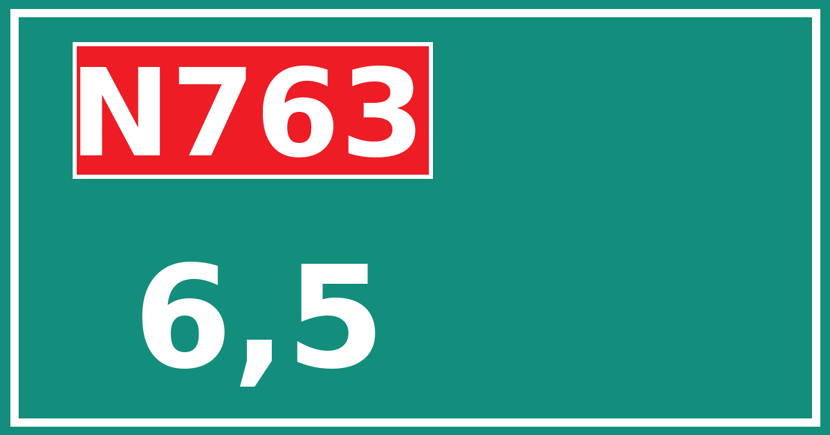 Hectometerbord N763 6,5