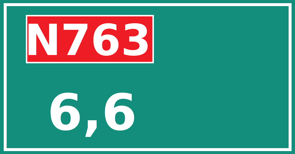 Hectometerbord N763 6,6