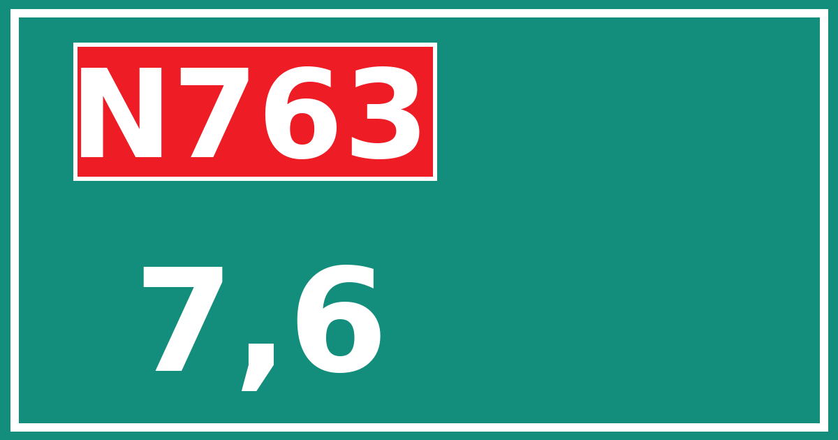 Hectometerbord N763 7,6