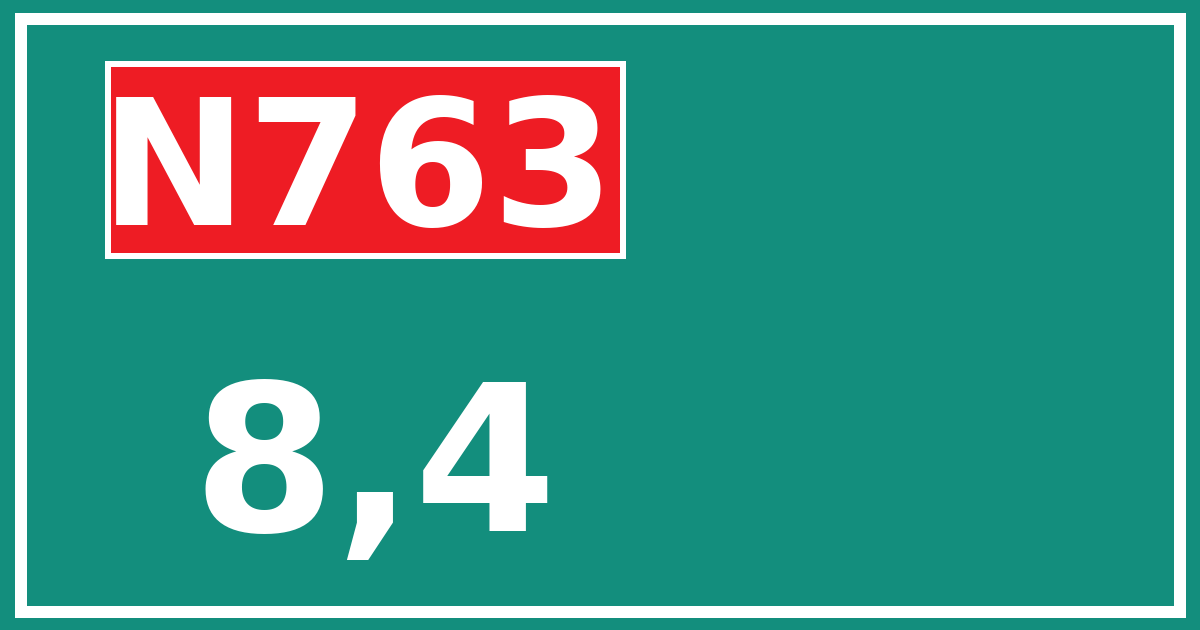 Hectometerbord N763 8,4