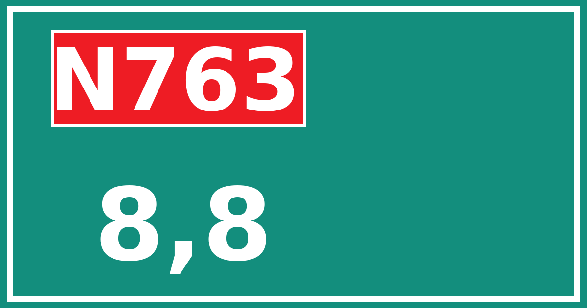 Hectometerbord N763 8,8