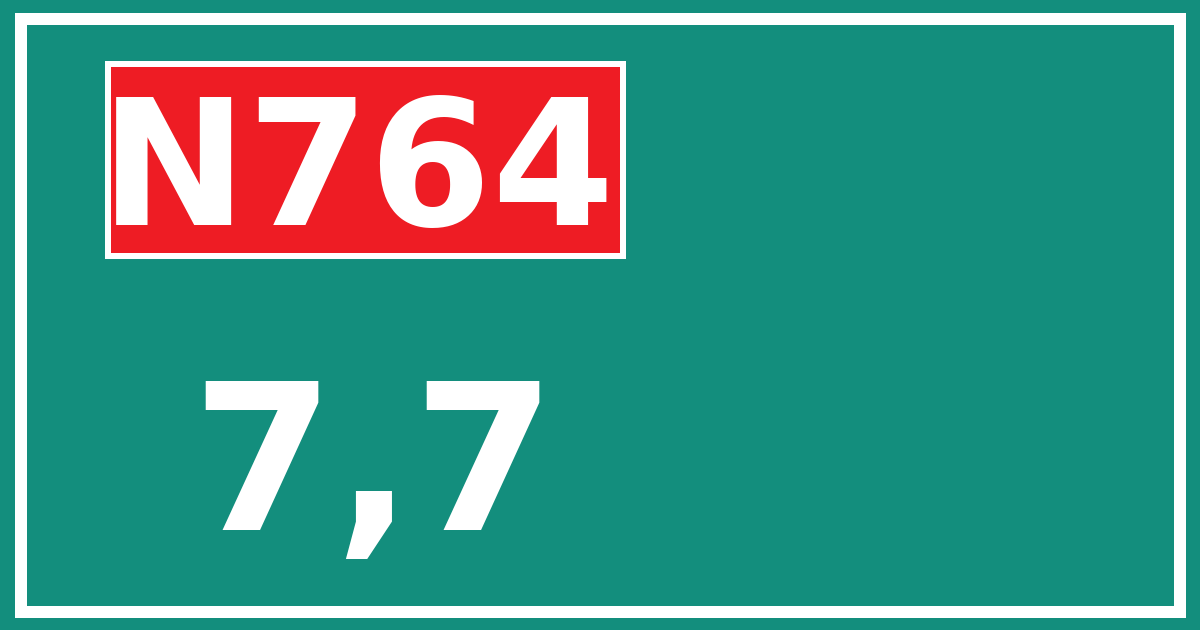 Hectometerbord N764 7,7