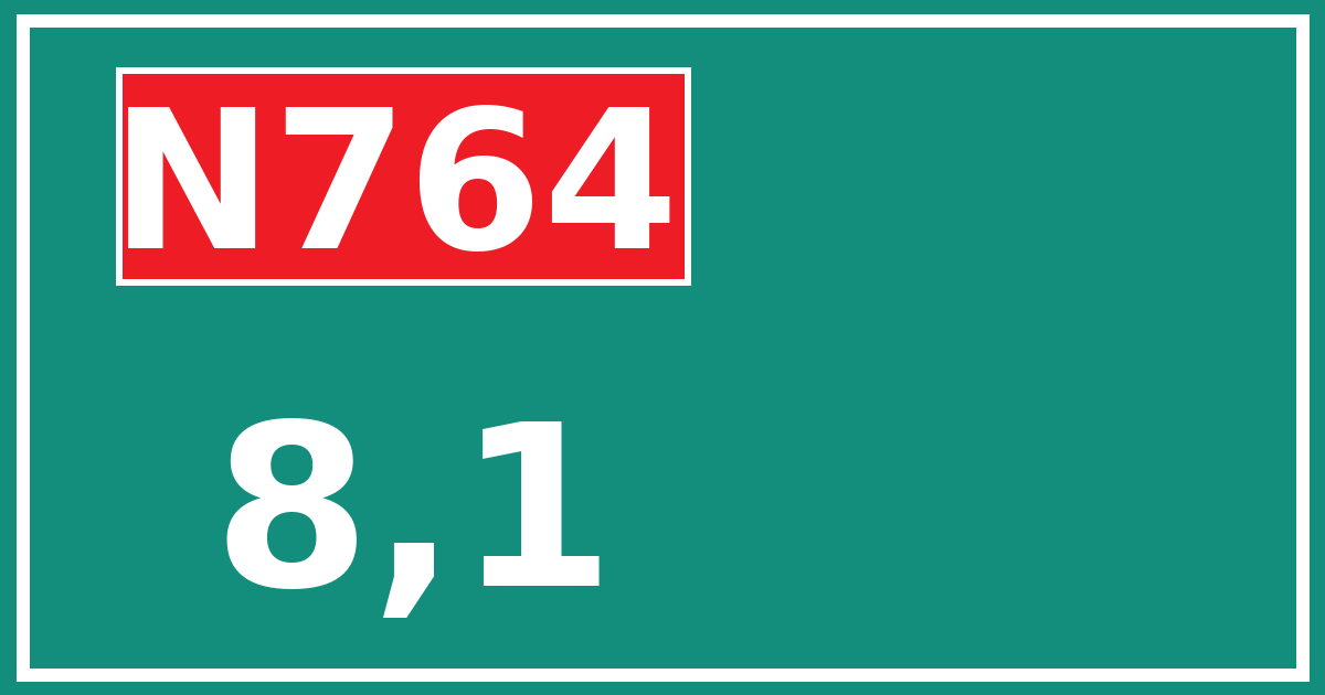 Hectometerbord N764 8,1