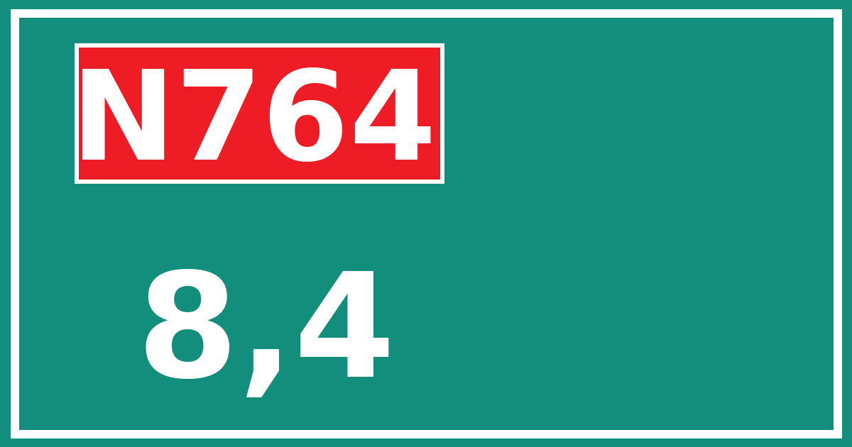 Hectometerbord N764 8,4