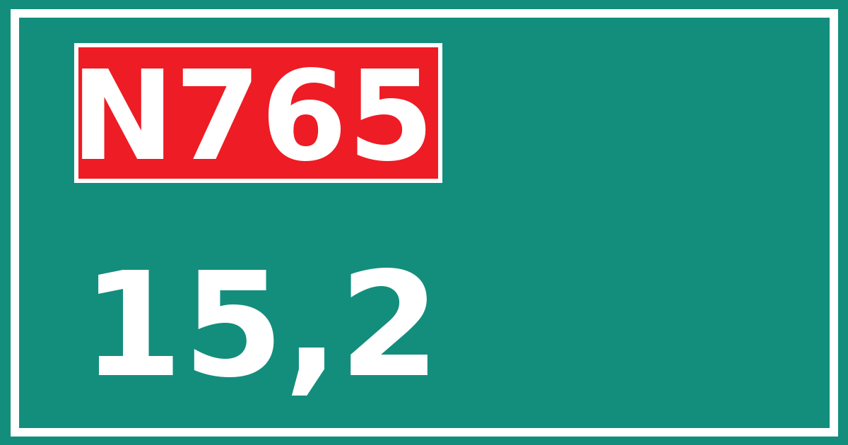 Hectometerbord N765 15,2