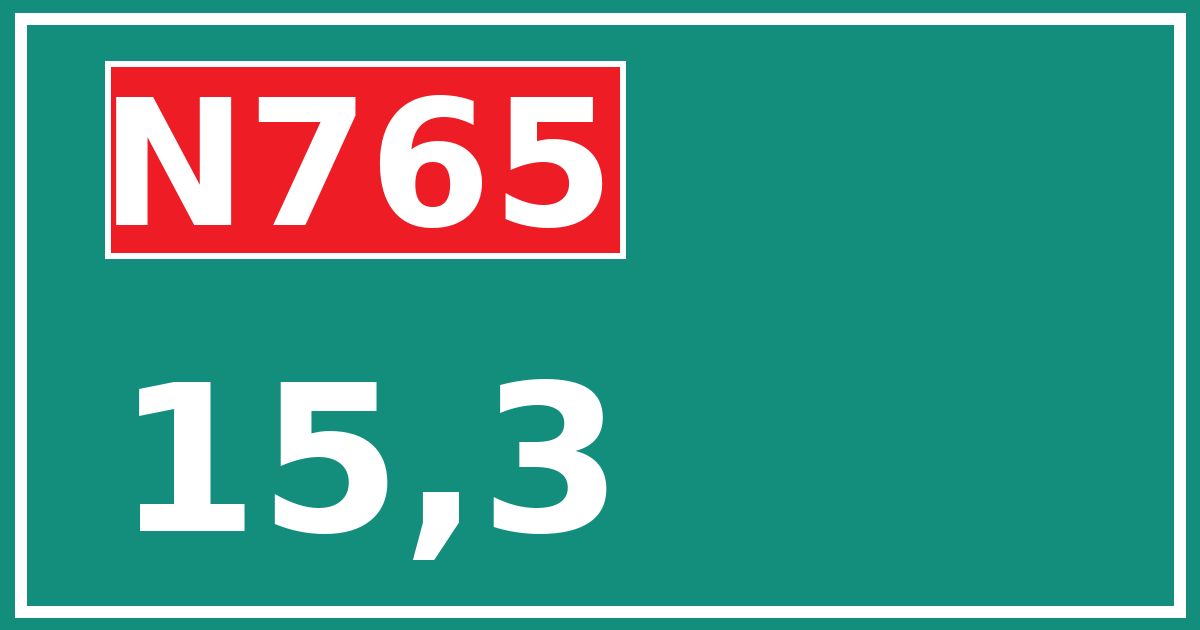 Hectometerbord N765 15,3