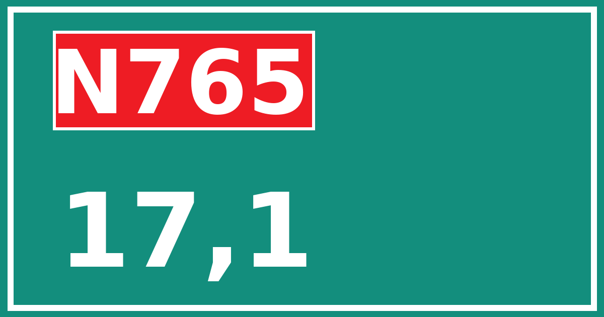 Hectometerbord N765 17,1