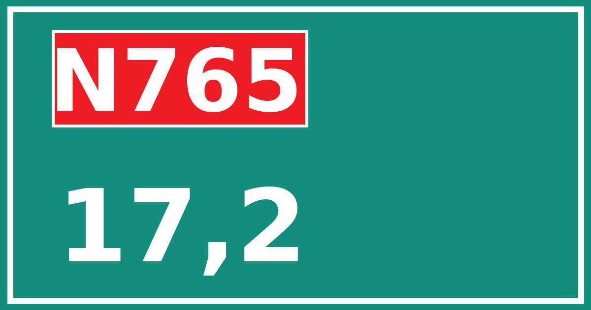 Hectometerbord N765 17,2