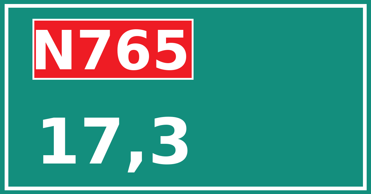 Hectometerbord N765 17,3