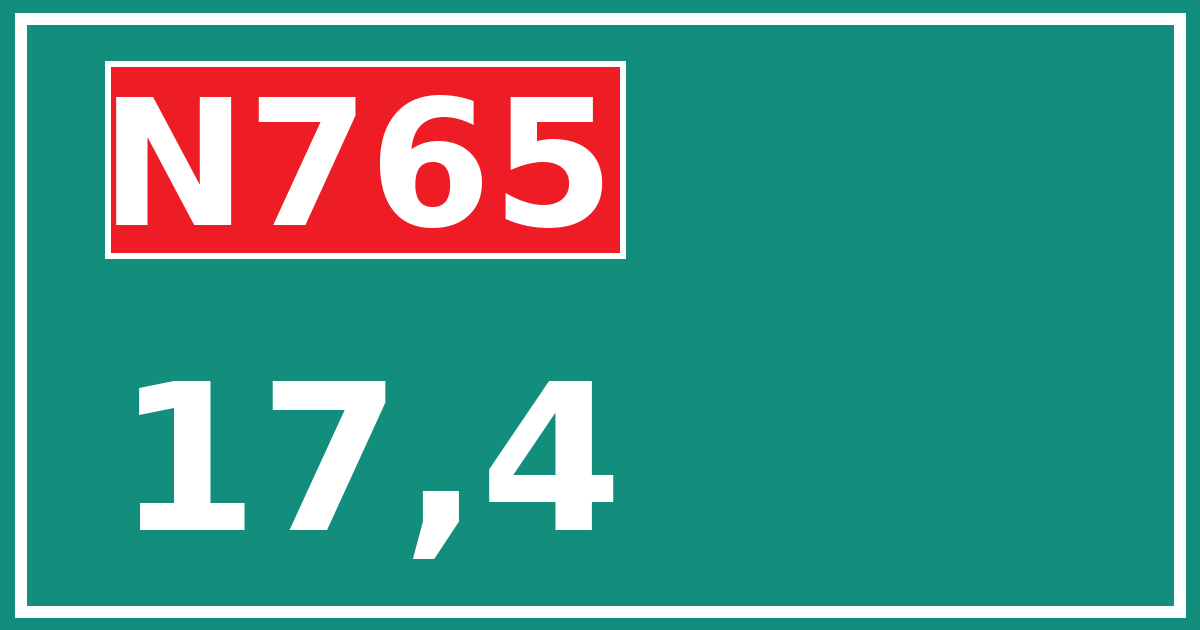 Hectometerbord N765 17,4
