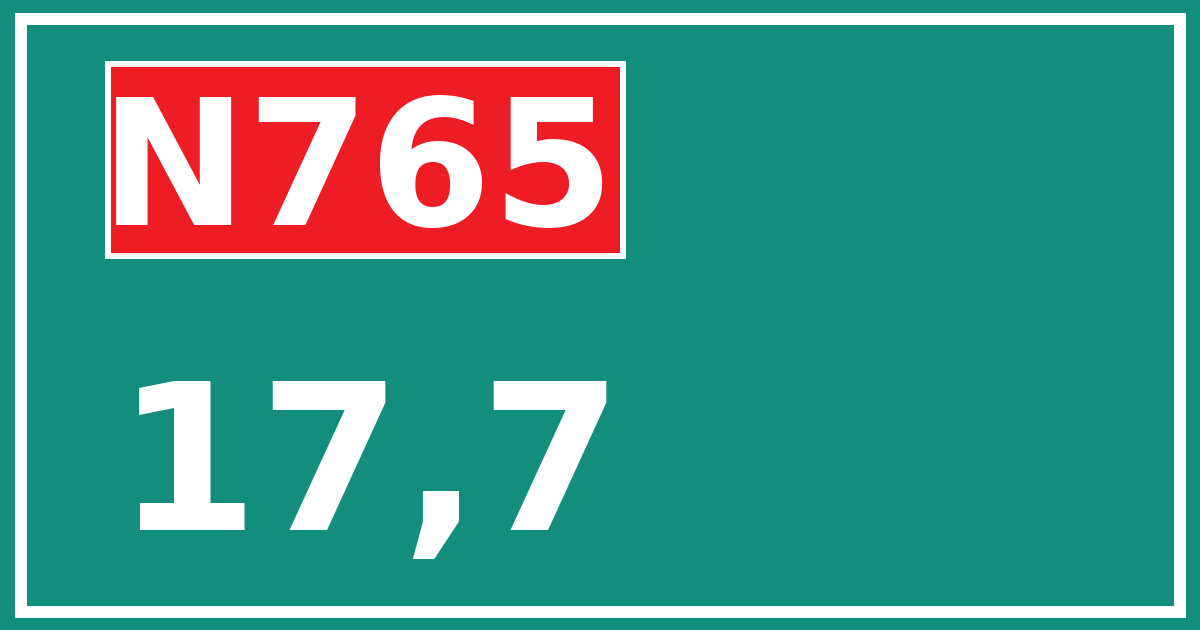 Hectometerbord N765 17,7