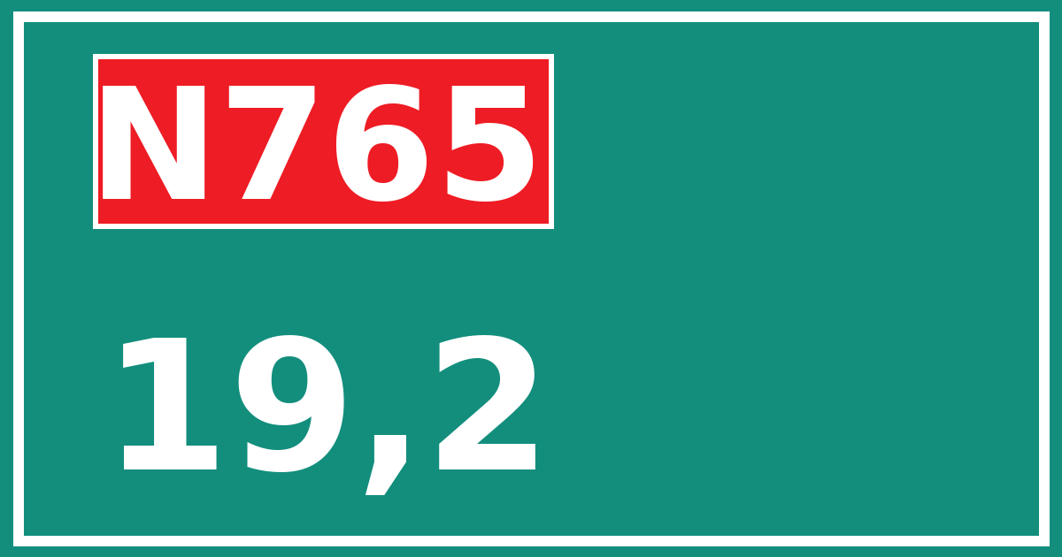 Hectometerbord N765 19,2