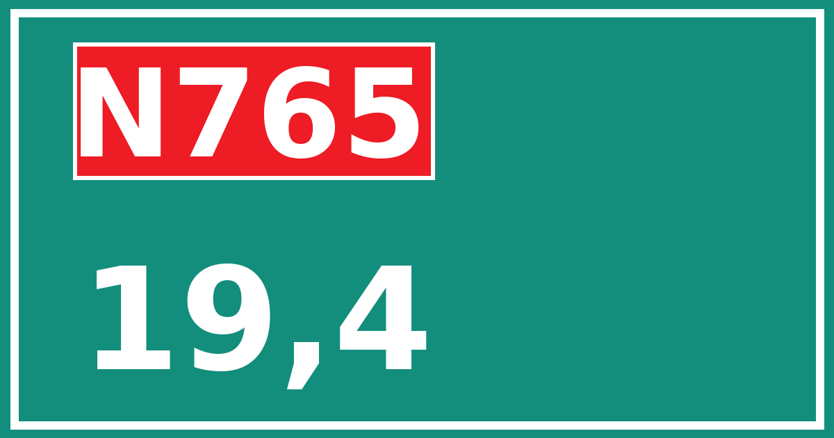 Hectometerbord N765 19,4