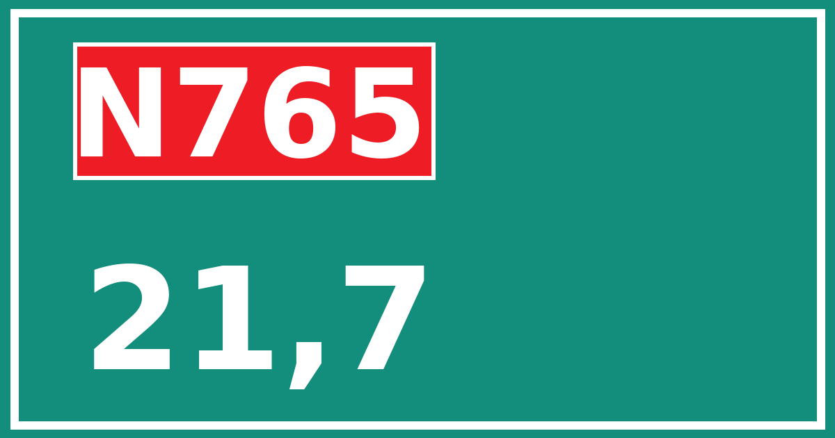 Hectometerbord N765 21,7