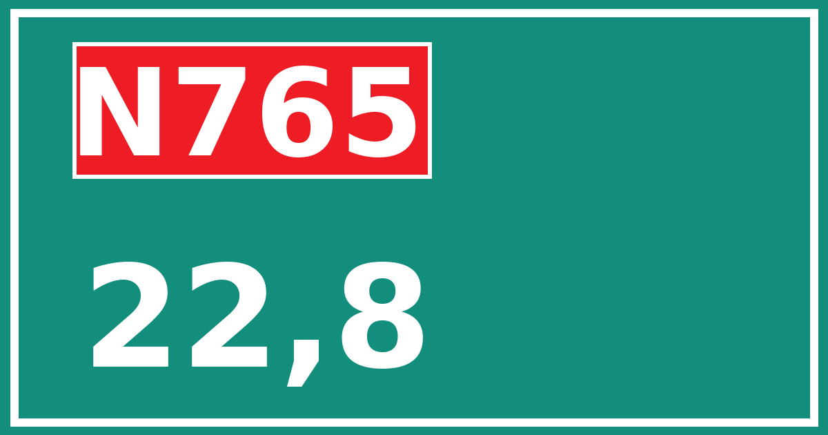Hectometerbord N765 22,8