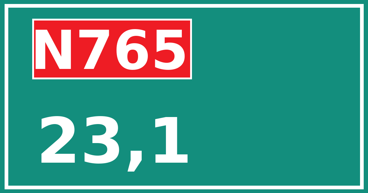 Hectometerbord N765 23,1