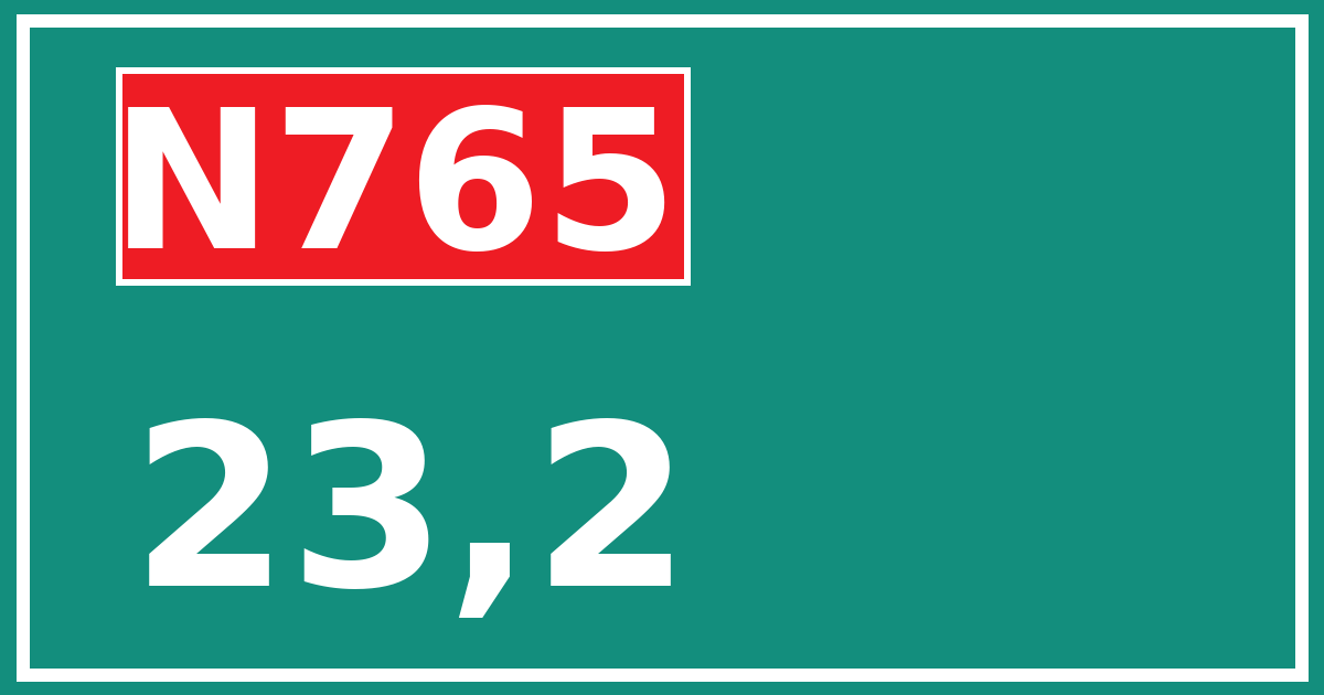 Hectometerbord N765 23,2