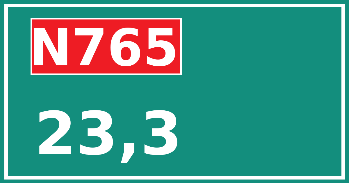 Hectometerbord N765 23,3