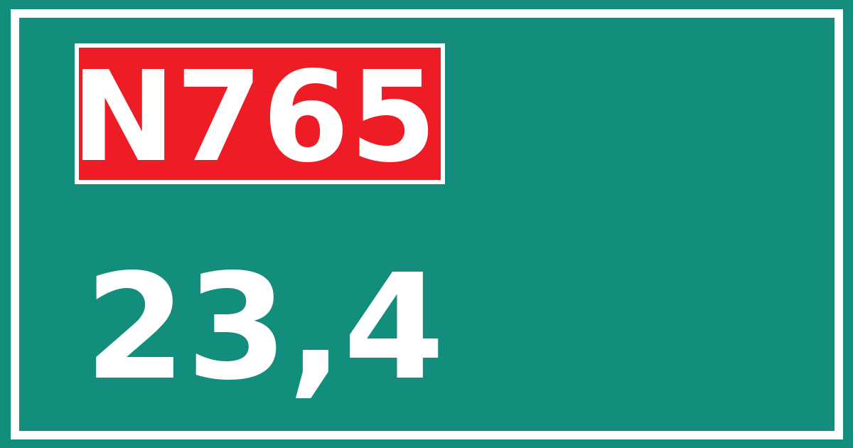 Hectometerbord N765 23,4