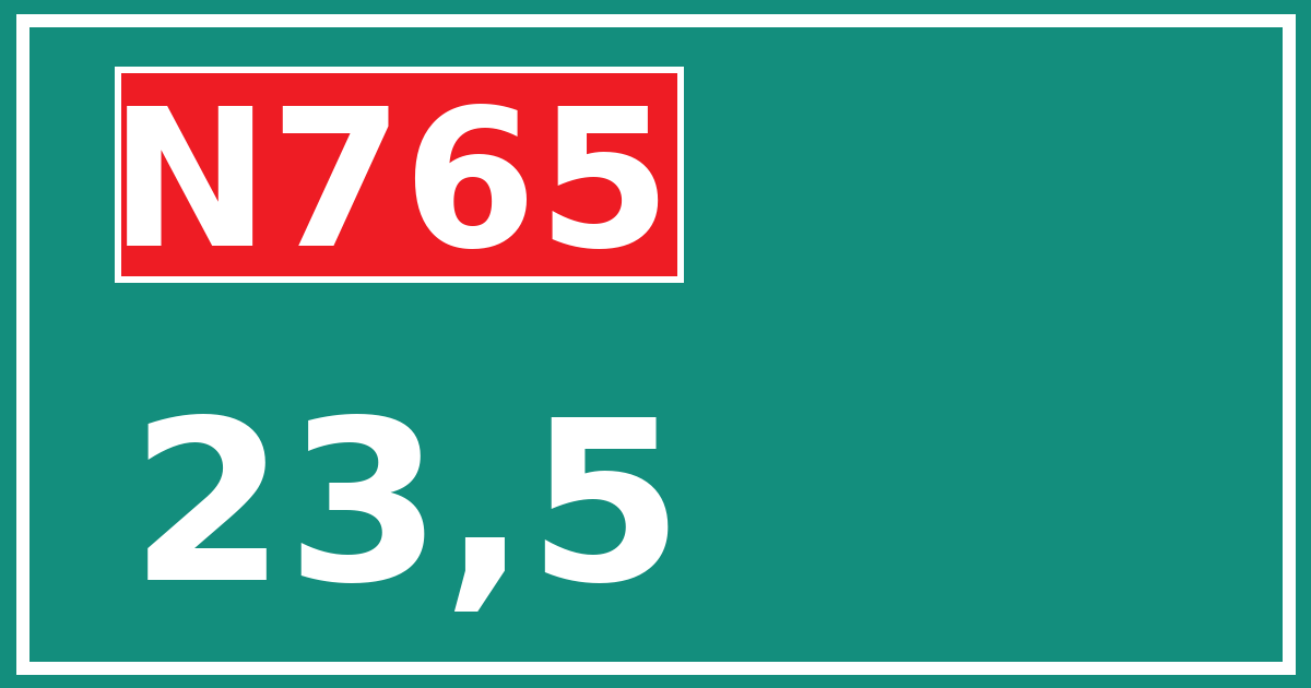 Hectometerbord N765 23,5