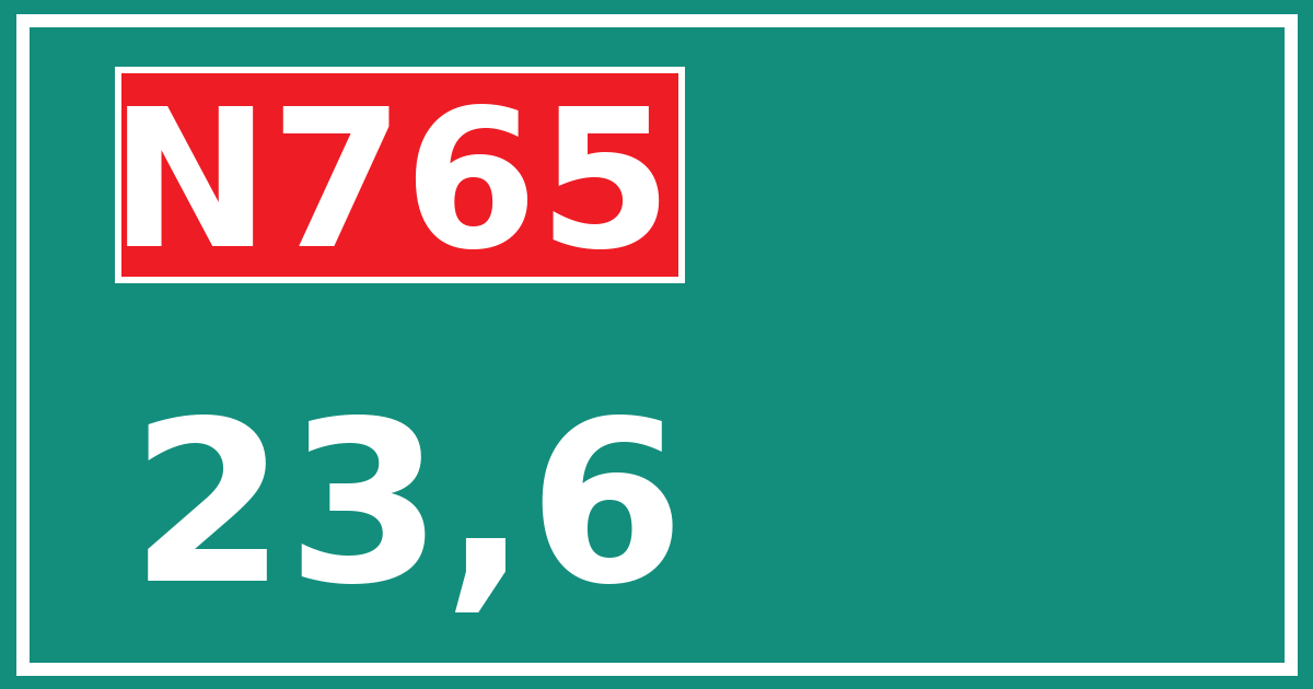 Hectometerbord N765 23,6