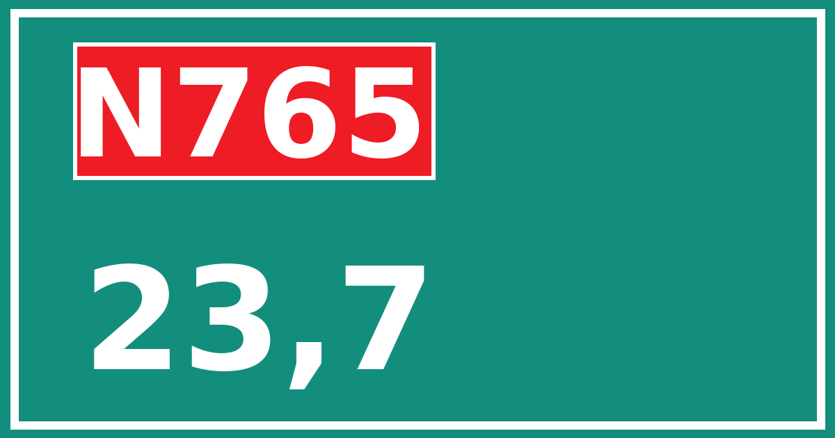 Hectometerbord N765 23,7