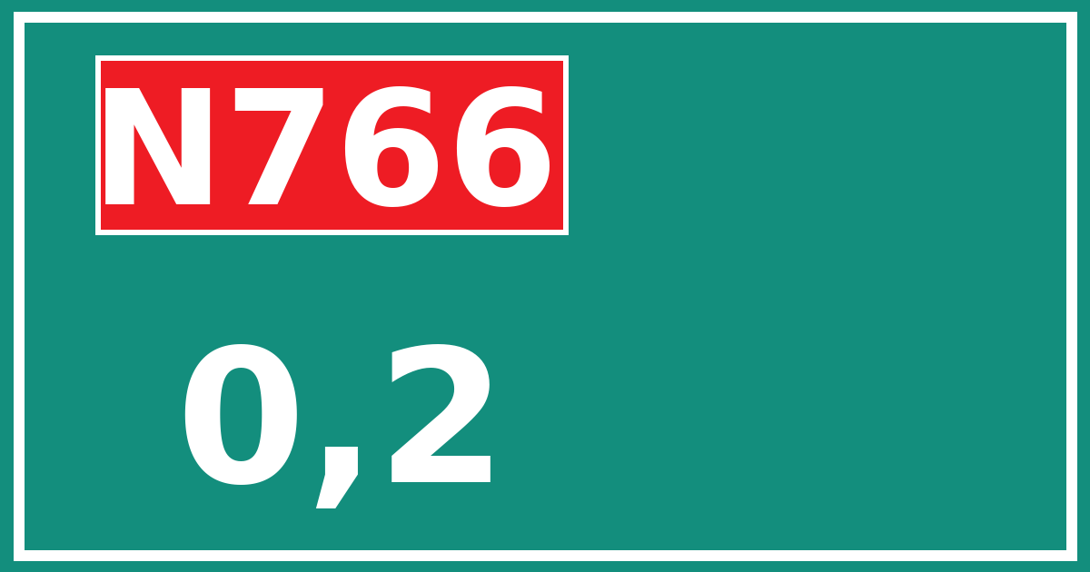 Hectometerbord N766 0,2