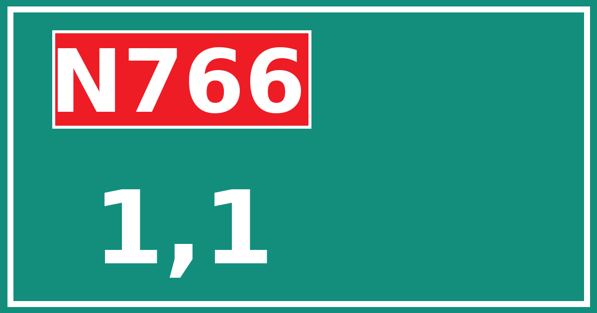 Hectometerbord N766 1,1