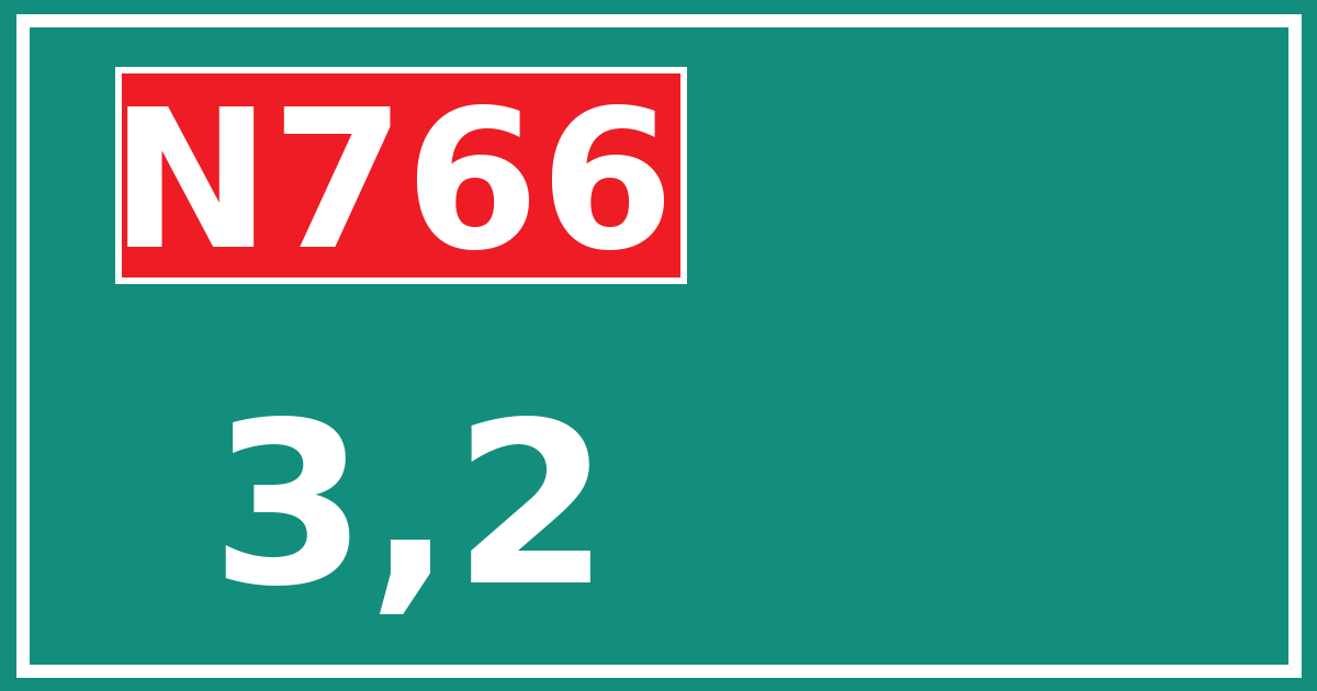 Hectometerbord N766 3,2