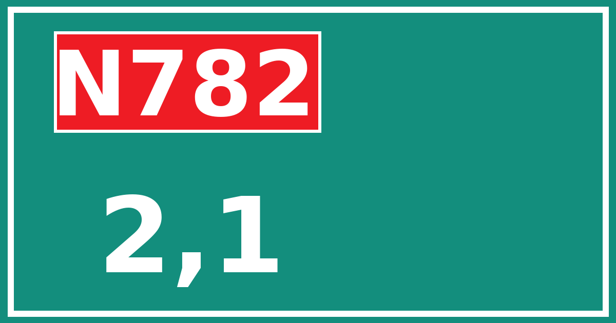 Hectometerbord N782 2,1