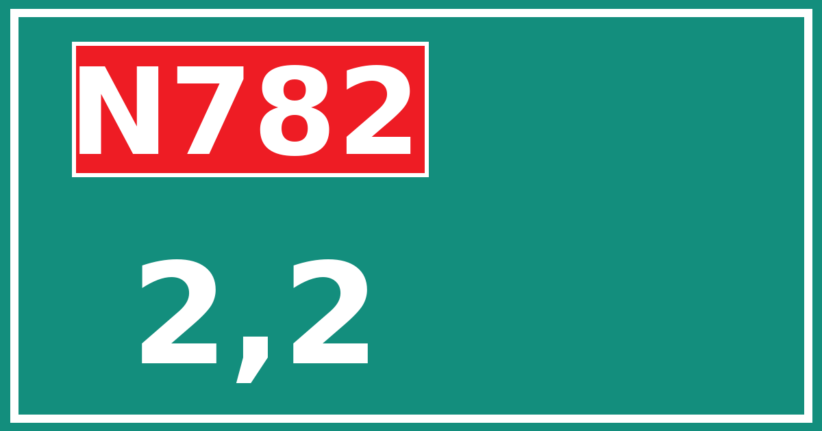 Hectometerbord N782 2,2