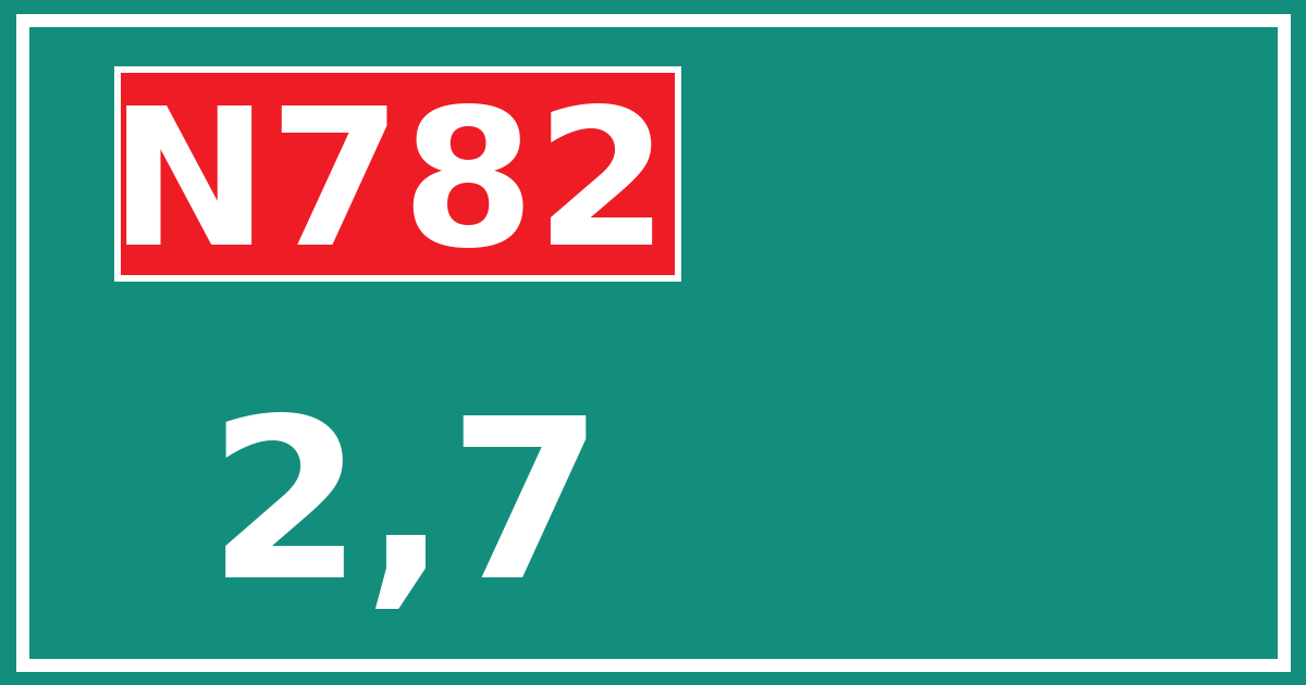 Hectometerbord N782 2,7