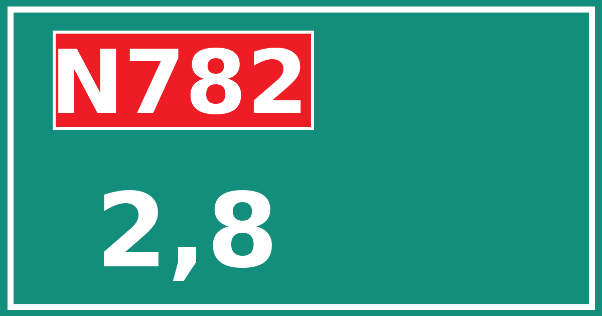 Hectometerbord N782 2,8