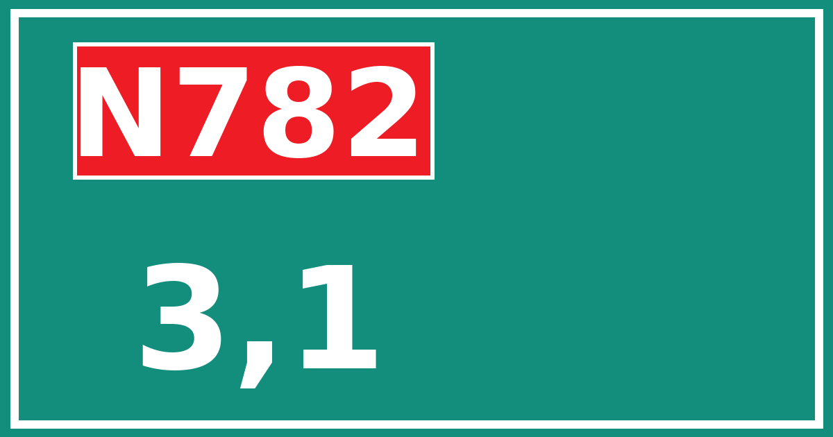 Hectometerbord N782 3,1