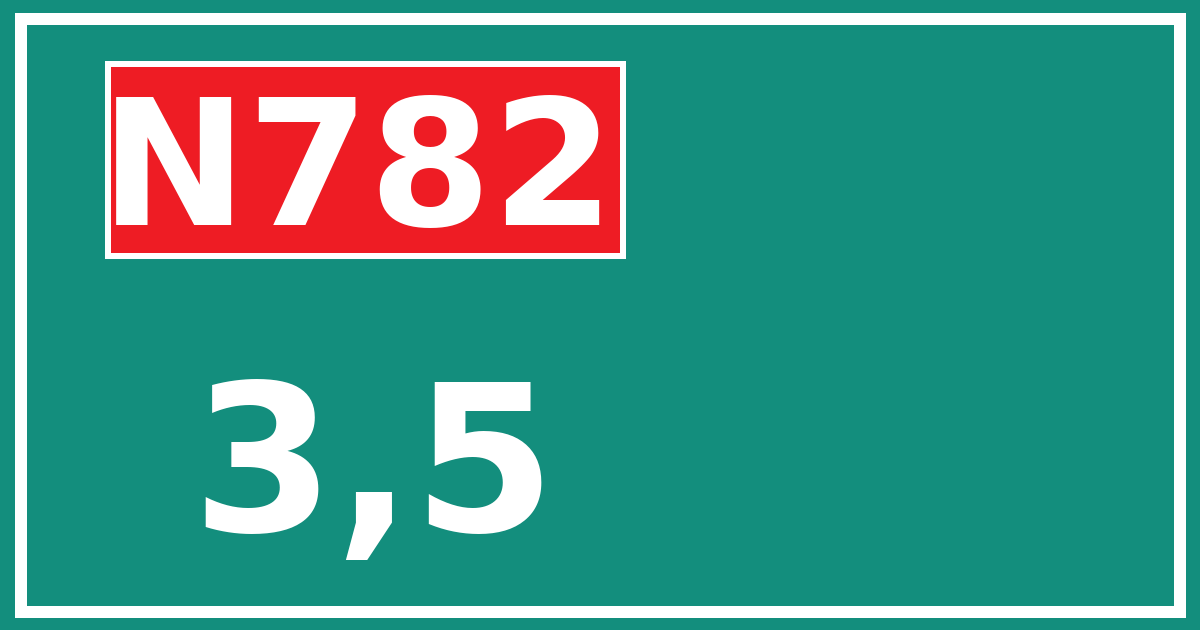 Hectometerbord N782 3,5
