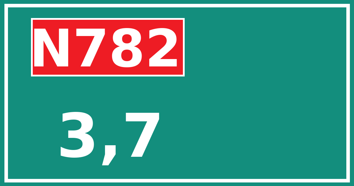 Hectometerbord N782 3,7