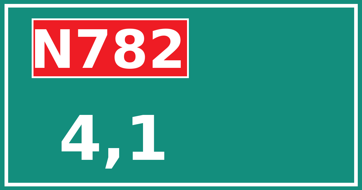 Hectometerbord N782 4,1